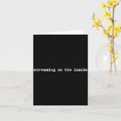 Carte Sarcastic Quote Work Saying Snarky Gift Screaming  (Fleur jaune)