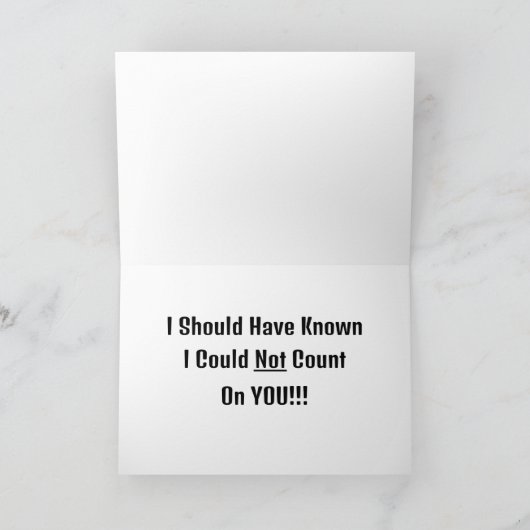 Carte Sarcastique (Intérieur)