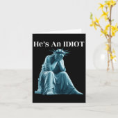 Carte Sarcastique Anti-Trump Il Est Une Statue Idiot De (Fleur jaune)