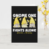 Carte Sarcoma Cancer Awareness Yellow Gnome (Fleur jaune)