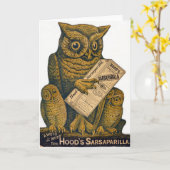 Carte Sarsaparilla de Hood Tonic Restauration. (Fleur jaune)