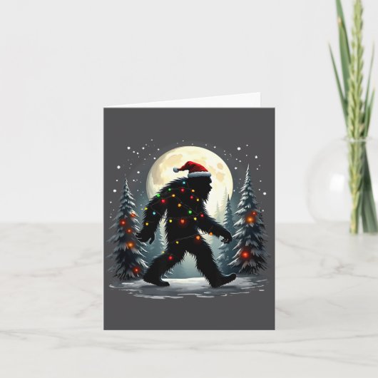 Carte Sasquatch 67 Santa Bigfoot Christmas Tree Funny  (Devant)