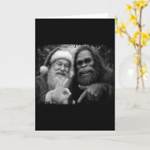 Carte Sasquatch Bigfoot drôle Noël Santa Six Seven 6 7 M (Fleur jaune)