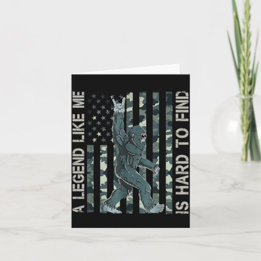 Carte Sasquatch Bigfoot Une légende comme moi est diffic (Devant)
