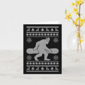 Carte Sasquatch Goûter Snowboard Vilain Noël Bigfoo (Fleur jaune)