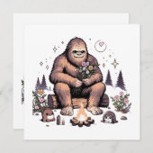 Carte Sasquatch Holding Flowers (Devant / Derrière)
