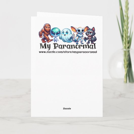 Carte Sasquatch Humor and Pun Personalized Christmas (Dos)