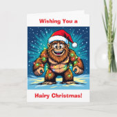 Carte Sasquatch Humor and Pun Personalized Christmas (Devant)