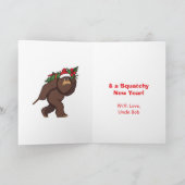 Carte Sasquatch Humor and Pun Personalized Christmas (Intérieur)