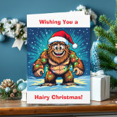 Carte Sasquatch Humor and Pun Personalized Christmas