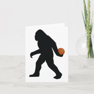 Carte Sasquatch jouant au basket-ball