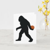 Carte Sasquatch jouant au basket-ball  (Fleur jaune)