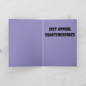 Carte Sasquatch sur glace en violets Juste parce que (Intérieur)