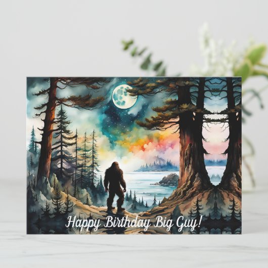 Carte Sasquatch sur Ridge surplombant l'océan Anniversai (Debout devant)