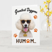 Carte SASS Poodle Empreinte de Patte (Fleur jaune)