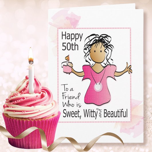 Carte Sassy 50e anniversaire Ethnic Female Dessin drôle
