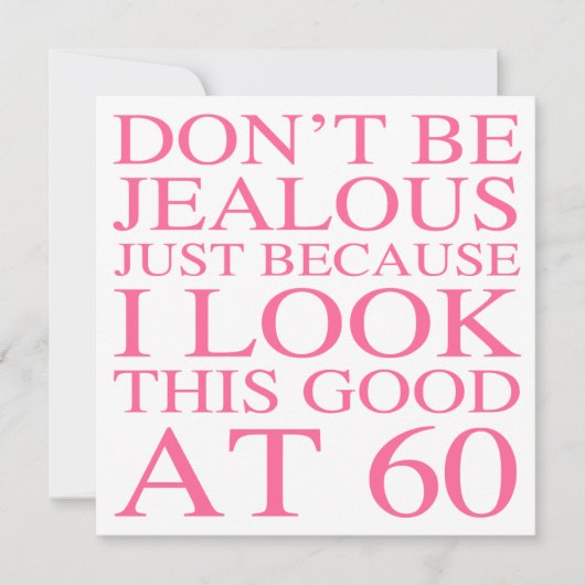 Carte Sassy 60e anniversaire pour les femmes (Devant)