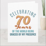 Carte Sassy 70th Birthday Attitude<br><div class="desc">Une drôle d'idée cadeau d'anniversaire pour les femmes qui fêtent un âge marquant et ont de la grâce au monde avec leur présence.</div>