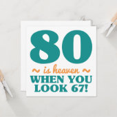 Carte Sassy 80e anniversaire (Devant/Arrière en situation)