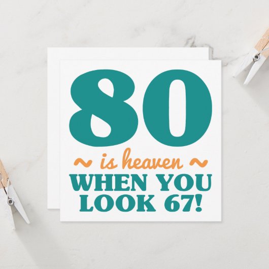Carte Sassy 80e anniversaire (Devant/Arrière en situation)