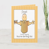 Carte Sassy 80th Funny Homme Cartoon Anniversaire (Devant)