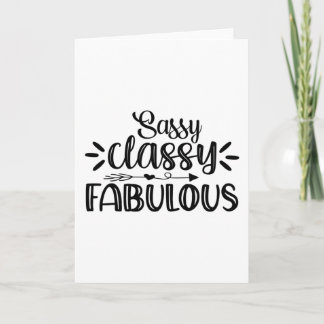 Carte Sassy classe fabuleux