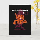 Carte Satan t'aime pour ce que tu es (Fleur jaune)