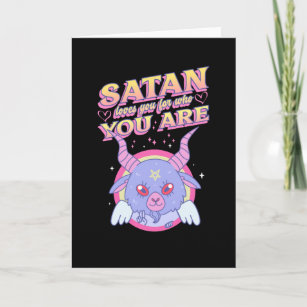 Carte Satan vous aime pour qui vous êtesCarte de voeux p