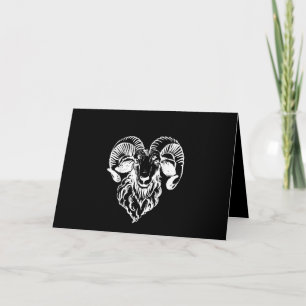 Carte Satané sabbatique de chèvre de Baphomet