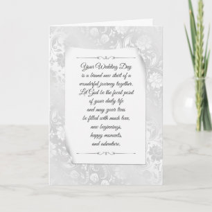 Carte Satin damas blanc pour mariage
