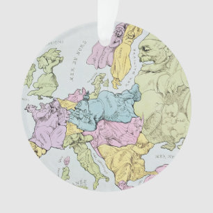 Carte satirique de l'Europe 1871