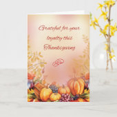 Carte Satisfaction des clients d'affaires de Thanksgivin (Fleur jaune)