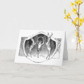 Carte Saturnales de cerfs & faunes (Fleur jaune)