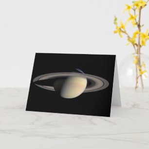 Carte Saturne éclairée par le soleil, planète géante gaz