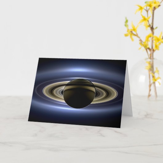 Carte Saturne Éclipse le Soleil de Cassini Orbiter (Fleur jaune)