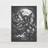 Carte Satyre d'hiver cornu — par BurnsInHell (Dos)