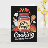 Carte Sauce Pâtes Preggo Annonce de Grossesse Drôle 67 (Fleur jaune)