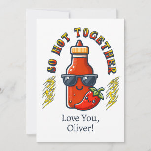Carte Sauce Piquante Amour Chaud Ensemble