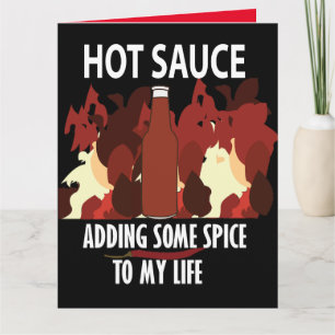 Carte Sauce Piquante Ketchup Feu Rouge Poivron Greeting