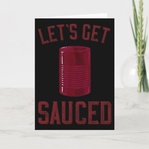 Carte Sauçons avec humour Sauce aux canneberges Funny Th