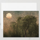 Carte Saule au coucher du soleil (Devant / Derrière)