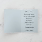 Carte Saule pleureur au bord d'un étang, noir et blanc (Intérieur)