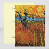 Carte Saules au coucher du soleil par Vincent van Gogh. (Devant / Derrière)