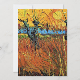 Carte Saules au coucher du soleil par Vincent van Gogh.