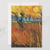 Carte Saules au coucher du soleil par Vincent van Gogh. (Dos)