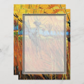 Carte Saules au coucher du soleil par Vincent van Gogh. (Devant / Derrière)