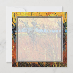 Carte Saules au coucher du soleil par Vincent van Gogh.