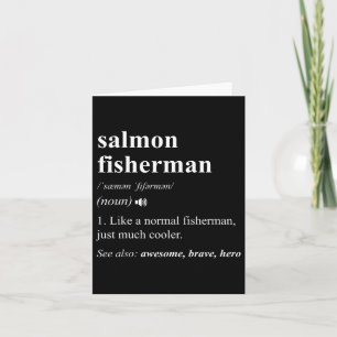 Carte Saumon Pêcheur Définition Drôle Saumon Pêche