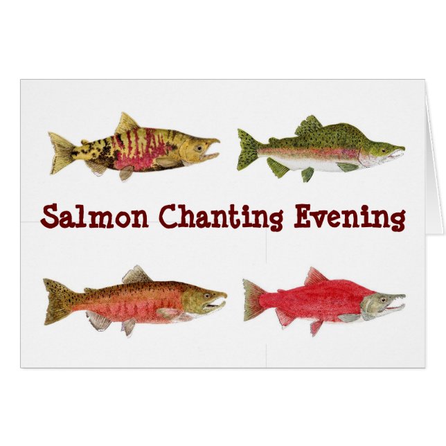 Carte saumonée de soirée de chant (Devant horizontal)