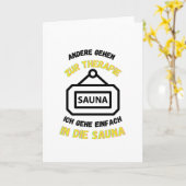 Carte Sauna Autres Aller À Thérapie Saunas (Fleur jaune)